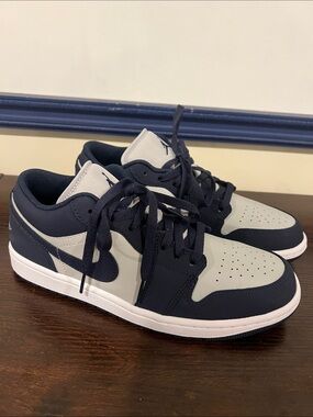Men’s Authentic Brand New Nike Low-Top- Navy and Grey Air Jordans (No Box)